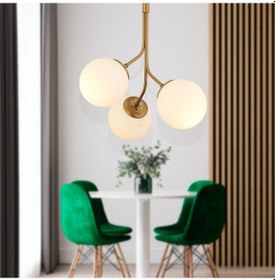 Resim Artel 3Lü Eskitme Modern Sarkıt, Mutfak Yatak Odası Salon Avize 