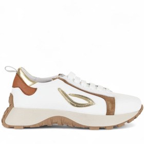 Resim Bueno Shoes Beyaz Taba Deri-süet Kadın Spor Ayakkabı 01wa8601 