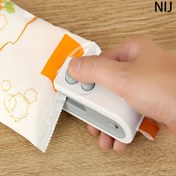 Resim NIJ Vakum mühürleme makinesi, küçük ev tipi el presli mühürleme cihazı, mini taşınabilir atıştırmalık plastik torba, koruma için ısı mühürleme makinesi 