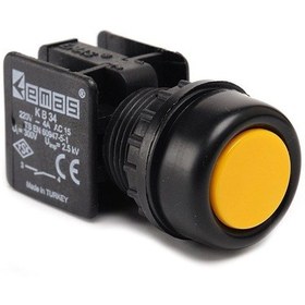 Resim Emas Kb34rs ,kontak-1a Etanj Sarı Yaylı M22 Buton 