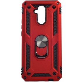 Resim Huawei Mate 20 Lite Kılıf Ultra Koruma Darbe Emici Tank Silikon Kapak-Kırmızı 