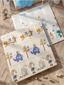 Resim elfobaby Little Friends - Katlanabilir - Çift Yönlü - Oyun Halısı ve Matı 150X180X1 (Taşıma Çantalı) 