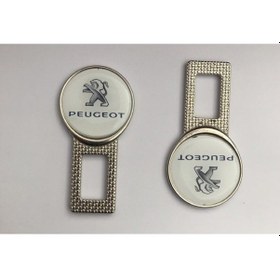 Resim Peugeot Logolu Ikaz Ses Susturucu Metal Toka 2 Adet 