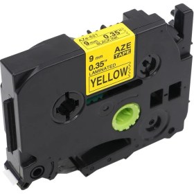 Resim Photo Print Brother P-Touch Muadili Sarı Etiket 9 mm Tze-Tape AZE621 