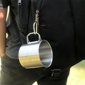 Resim 304 Paslanmaz Çelik Dış Mekan Katlanabilir Bardak, Kamp, Yürüyüş ve Taşınabilir Depolama İçin Uygun, İçmek İçin De Bir Kupa Olarak Bilinir. 