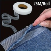 Resim 1 adet Hemline Yardımcı Ütüyle Yapışan Kenar Şeridi, 24,69 metre, Dikiş, DIY El Sanatları, Patchwork için Naylon Astar - Kolay Uygulama, Güçlü Yapışma, Yıkanabilir, Yırtılmaya Dayanıklı, Beyaz/Siyah 