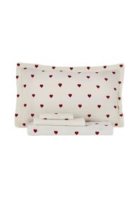 Resim Karaca Home Amour 100 Pamuk Çift Kişilik Pike Takımı Kırmızı Kırmızı 