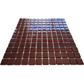 Resim MozaiKristaL Tüm yüzeyler için 25x25mm. Çikolata Kahvesi, 31.5x31.5cm. Fileli Cam Mozaik (10 File=1 m2 Fiyatıdır) 
