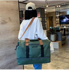 Resim Xindoker Suy Geçirmez Oxford Kumaş Seyahat Çantası - Çift Taraflı Kullanıma Uygun, Islak-kuru Bölme, El/omuz Taşıma, 46x28x25cm, Siyah Siyah 