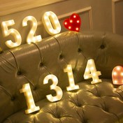 Resim Retro Pazar LED Işıklı Marquee Alfabe ve Sayı Işıkları, 0-9 Plastik Dekoratif Lamba Mezuniyet Partisi, Bar, Düğün Ortamı Dekoru için 