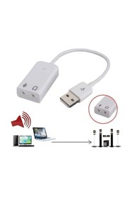Resim Powermaster Kablolu Usb Ses Kartı Çevirici 7+1 Dönüştürücü Laptop Harici Ses Kartı Çevirici Aparat PM-12623 