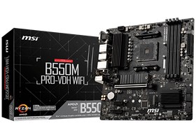 Resim MSI B550M PRO-VDH WIFI AMD B550 4400 MHz DDR4 AM4 M.2 HDMI DP VGA MATX Anakart MSI