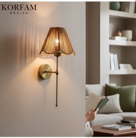 Resim Rosalinda Aplik - Kahverengi Çiçek Şeklinde Kablosuz Pilli Aplik Çok Renkli 