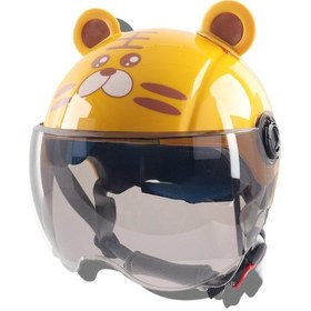 Resim Jian Fan Çocuk Kaskıtalama Boy 3-12 Yaşçoç Çocuk Mevsim Güven Elektrikli Araç Kaskı - Sarı Sarı 