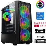 Resim Xaser ABYSSX3 i5-12400F 32 GB 512 GB M.2 NVMe SSD 8 GB RX580 Free Dos Masaüstü Oyuncu Bilgisayarı 