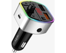 Resim Linktech Fm Transmitter - Premium 38W Üç Girişli 5.0 Bluetooth Fm Transmitter - Çakmaklıktan Müzik Dinleme 
