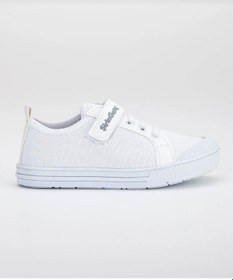 Resim Beyaz Renk Keten Cırtlı Çocuk Ayakkabı Beyaz 