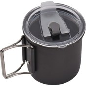 Resim Moveevo Kamp Ve Doğa Yürüyüşleri İçin 300ml Sert Anodize Alüminyum Su Bardağı Gümüş 