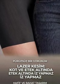 Resim Lazer Kesim Paçalı Hayalet Korse İz Yapmaz Bel Göbek Basen Karın Toparlayıcı Kadın Şort 