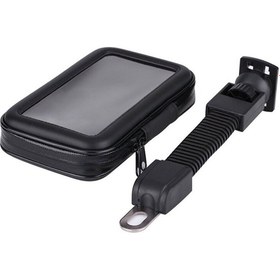 Resim Modern Tekno Motosiklet Bisiklet Telefon Tutucu Suya Dayanıklı Xlarge Ayna Bağlantılı 