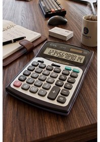 Resim Hesap Makinesi Siyah 13.5x18.5 Cm 1 Adet Csl Cs-505 12 Haneli Orta Boy Hafızalı Ofis Büro Masaüstü Hesap Makinası 