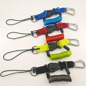 Resim 304 Paslanmaz Çelik Hızlı Açılır Kancalı Kayış - Kayıp Önleyici Yaylı Lanyard, Güvenli Kilitleme Mekanizmalı, Korozyona Dayanıklı Dalış Kancası (Kırmızı/Mavi/Yeşil/Çok Yakında Mevcut!) - Profesyonel ve Amatör Dalgıçlar İçin İdeal, Scuba Dalış Aksesuarları, Hızlı Erişim Ekipmanı, Şık Metalik Yüzey, Lastik Kaplama Tutma Yeri, Yüksek Mukavemetli Naylon 