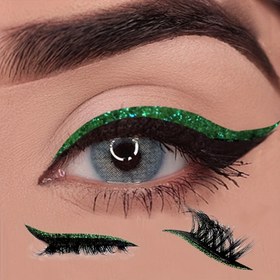 Resim Yeni Kalın Doğal Kıvırcık Kirpikler Simli Kendinden Yapışkanlı Göz Kalemi ve Far Etiketleri Karnaval, Gökkuşağı Festivali, Cadılar Bayramı Düğünü, Müzik Festivali, Sahne Makyaj Parti Gece Kulübü Soğan Tozu Göz Makyajı Sticker Avrupa Tarzı Sahte Kirpik Dekoratif Yüz Süslemesi Taşınabilir 2'li Set 