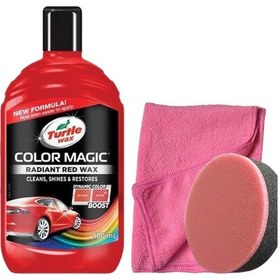 Resim Turtle Wax Renk Yenileyici Kırmızı Cila 500 ML + Uygulama Süngeri 