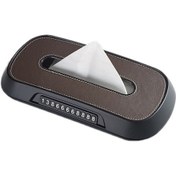 Resim Rogfer Araba Güneşlik Asılı Sunroof Koltuk Arka Mendil Kutusu, Renk: Deri Kahverengi 