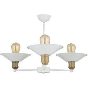 Resim Yanko 3 Lü Beyaz Eskitme Yukarı Bakar Modern Sarkıt Genç Odasıyatak Odası Salon Avize 