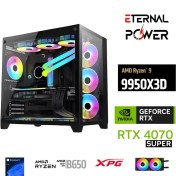 Resim Eternal Power Ryzen 9 9950X3D 32GB Ddr5 1tb M.2 Rtx 4070 Super B650 750W 240M 