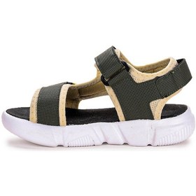 Resim Kiko Kids Cırtlı Yürüyüş Erkek Çocuk Sandalet 2722-27 Haki - Sarı 
