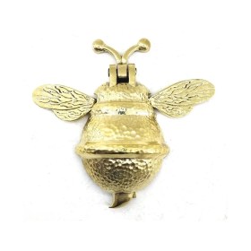 Resim Antika Tarz Dekoratif Pirinç Arı Kapı Tokmağı, Taktak - Büyük, 163X150MM, Sarı Nemere 