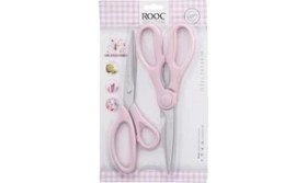 Resim Mena Rise Premium Serisi Ergonomik Saplı Çelik Gıdaya Temasa Uygun 2'li Mutfak, Pembe 