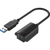 Resim V219A USB External Sound Card - Siyah (Yurt Dışından) 