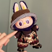 Resim Labubu DIY Bebekler için Şık ve Sevimli Giyim Kıyafetleri - 17cm Mini Bebek Kıyafeti, Tam Bir Kıyafet Seti (Bebek veya Ayakkabılar Dahil Değildir) 