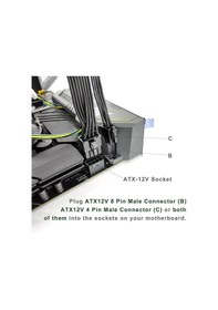 Resim 8 Pin To 8+4 Pin Cpu Kablo Çevirici 