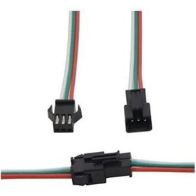 Resim 2,5MM JST SM 3PİN SİYAH SEYYAR KABLOLU KONNEKTÖR DİŞİ ERKEK TAKIM 20CM+20CM - 0,25MM 