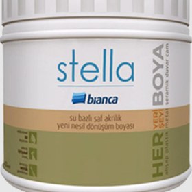 Resim Bianca Antik Beyaz 500 Ml. Stella Su Bazlı Saf Akrilik Boya (611G_1020_0.50) 
