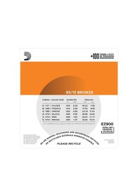 Resim D'addario Ez900 Akustik Gitar Tel Seti. 85/15 Bronze. Extra Lıght 