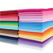 Resim 7 Adet %100 Pamuk Paketi - Önceden Kesilmiş Düz Renk Kapitone Kareler DIY El İşleri İçin, Sadece Elde Yıkama, Canlı Karışık Renkler (Pembe, Kırmızı, Sarı, Turuncu, Mavi, Yeşil, Mor, Kahverengi), Dikiş Projeleri | Düz Renk Kumaş | Kaliteli Pamuk Malzeme 