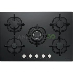 Resim Silverline CS5426B01 75 cm Wok Gözlü Siyah Cam Ankastre Ocak 