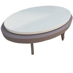 Resim Döner Orta Sehpa Oval Rustarz Model Kayın Retro Ayak Sağlam Şık M 