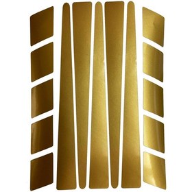 Resim Şerit Tasarımlı Yaldızlı Gold Motosiklet Kask Sticker Çınar Extreme 