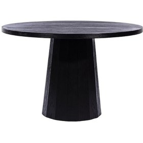 Resim Odessa Ahşap Masa 120x120 Siyah 