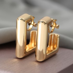 Resim 1 çift Kare Klips Küpeler - Parlak Deliksiz Statement Kulak Kelepçeleri, Lüks Geometrik Parti Takısı, Ona Sevgililer Günü Hediyesi 