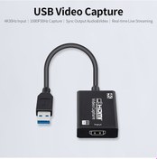 Resim Vkemall Usb Video Capture Kartı 1080p30hz Canlı Yayın Oynatıcı, Ses-video Senkronizasyonu, 4k Giriş, Taşınabilir Alüminyum 