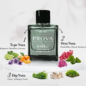 Resim Prova Special Edition Marble 50 ml Aromatik Baharatlı Koku EDP Erkek Parfümü 