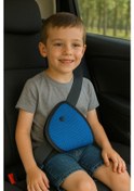 Resim Çocuk Emniyet Kemeri Düzenleyici Mavi Renk Araç İçi Güvenlik Ve Konfor Aksesuarı 