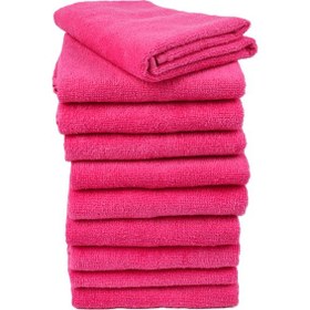 Resim 10 Adet Mutfak Havlusu El Yüz Havlusu Fuşya 